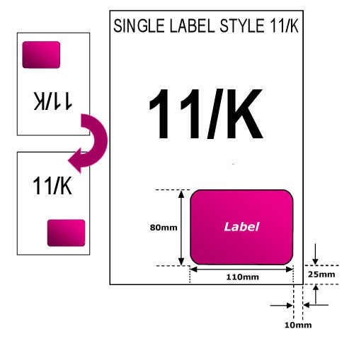 K/11 110x80 Integrated label
